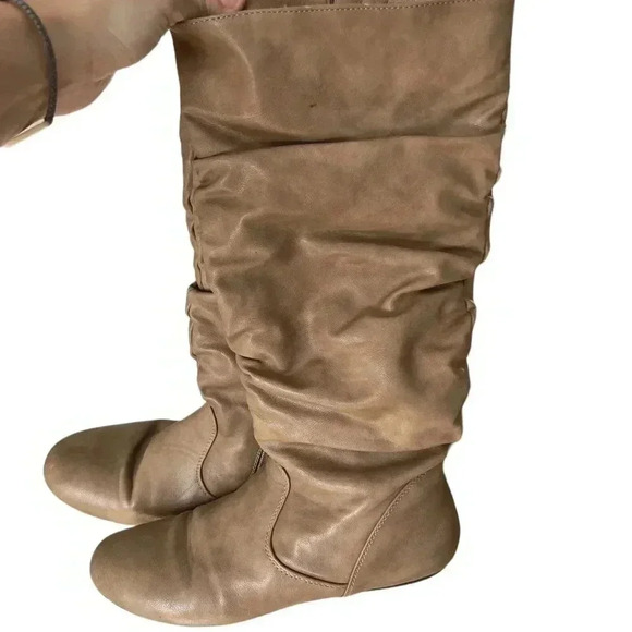 Shoe Department boots with wide-calf tan-taupe side 9.5 - Picture 6 of 7